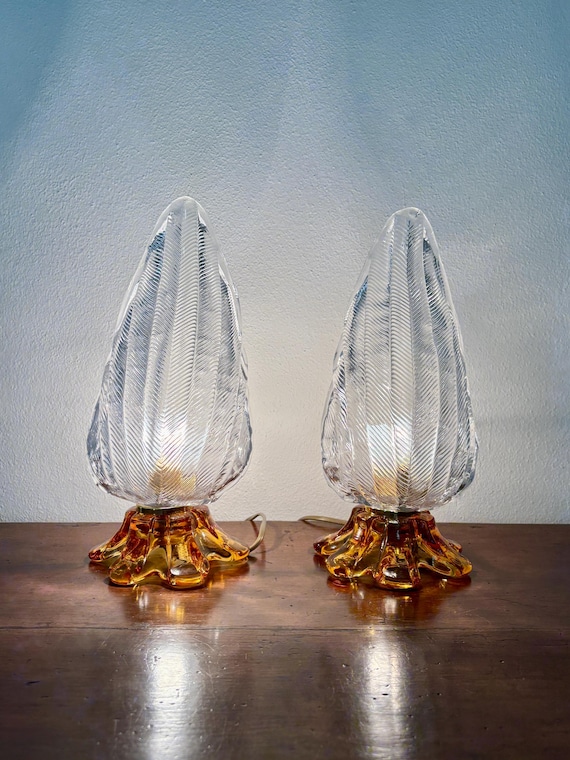 Lampada da tavolo in vetro di Murano - Lampada realizzate a mano dai maestri vetrai di Murano serie 919