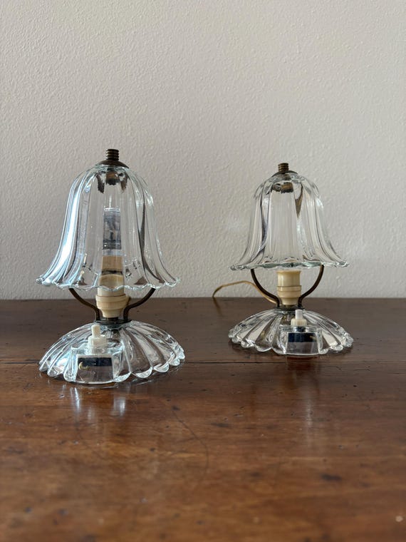 Pair of Vintage 40's Table Lamps - Murano glass Table lamp