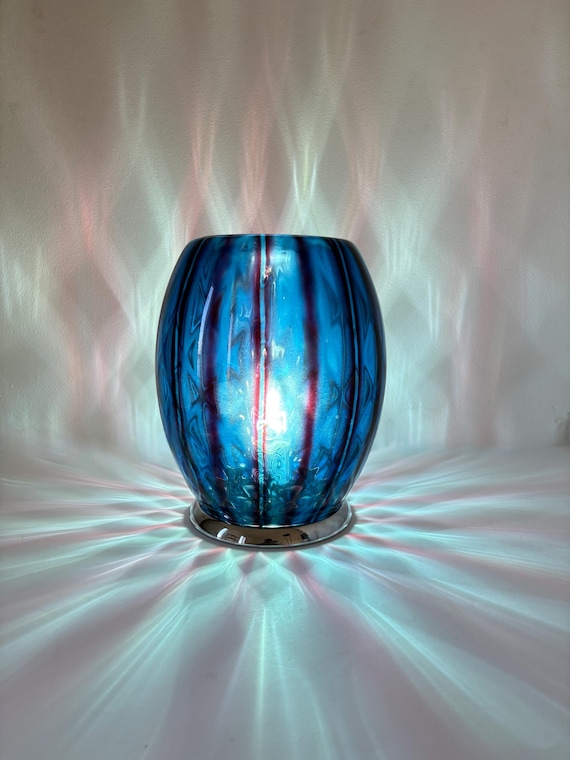 Supenda lampada da tavolo in vetro