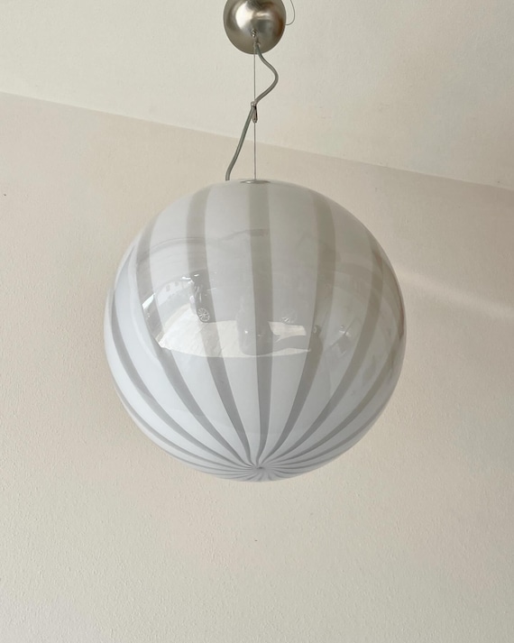 Ceiling lamp - Dove gray Murano - handmade by Murano glass masters