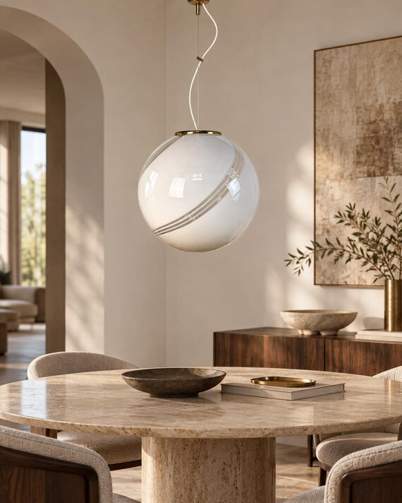 Lampadario in vetro di Murano vintage 40 cm