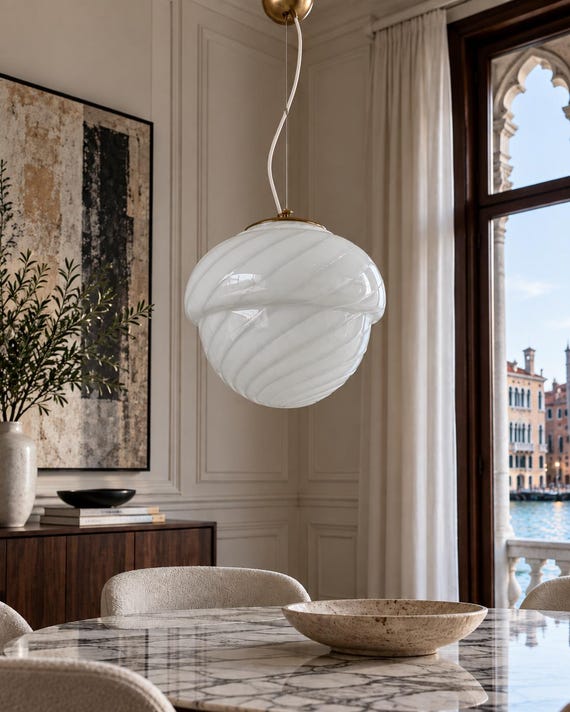 Lampadario in vetro di Murano