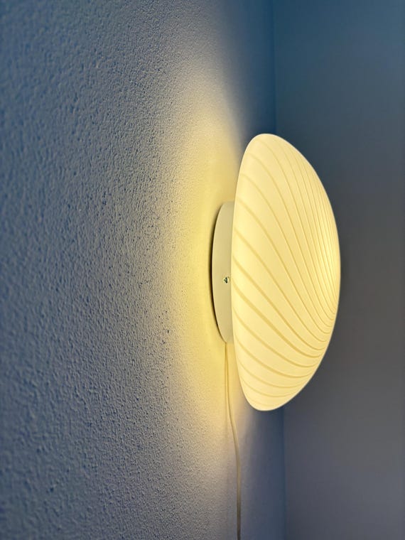 Murano Vintage:  Lampada da parete o soffitto in vetro di Murano filigrana spirale