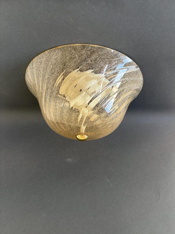 Lampada da parete o soffitto in vetro di Murano Mazzega D31