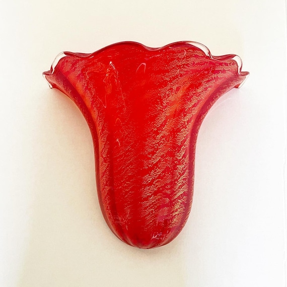 Red Murano Glass Wall Lamp