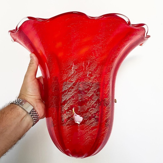 Lampada da parete in vetro di Murano