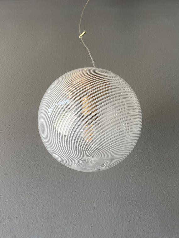 Ceiling lamp - Murano glass Filigrana / chandelier