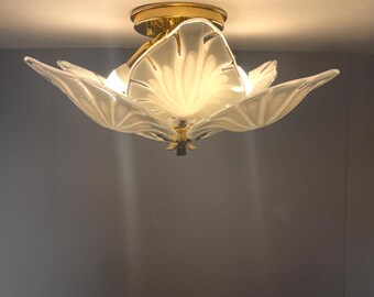 Ceiling lamp - leaves - Murano glass