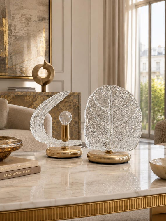 Pair of Vintage Table Lamps - Murano Glass Table Lamp