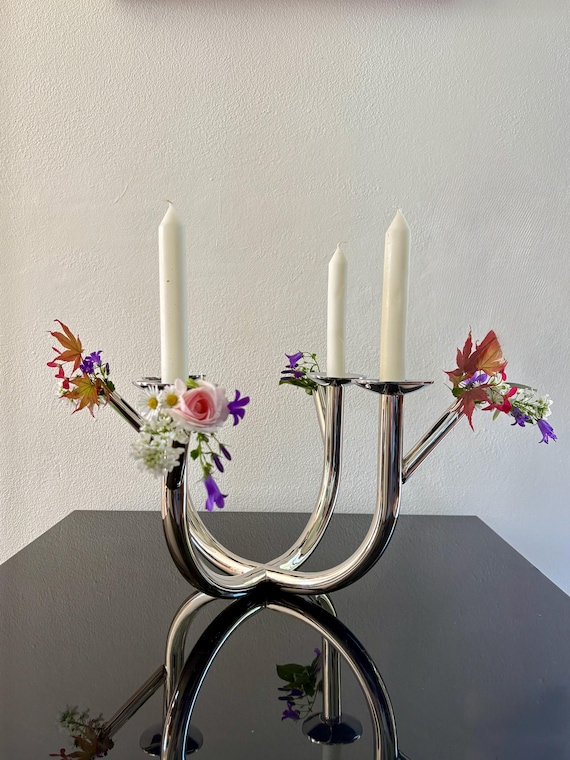 Togeder candelabbro acciaio e nikel DRIADE