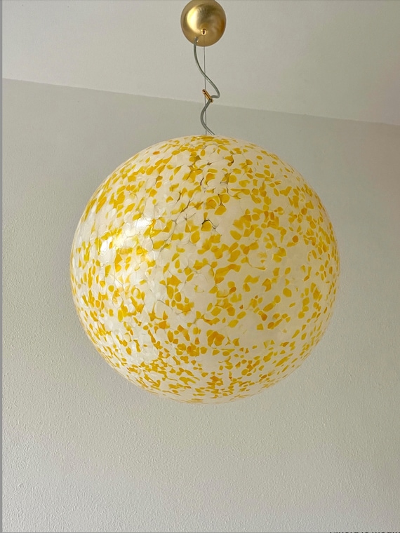 Lampada da soffitto in vetro di Murano - SUN DROPS lampada sospensione, collezione STAINS, originale fatta a mano