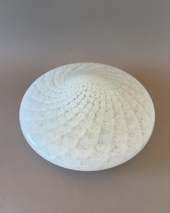 Lampada vintage da parete e soffitto in vetro di Murano lavorazione pavone