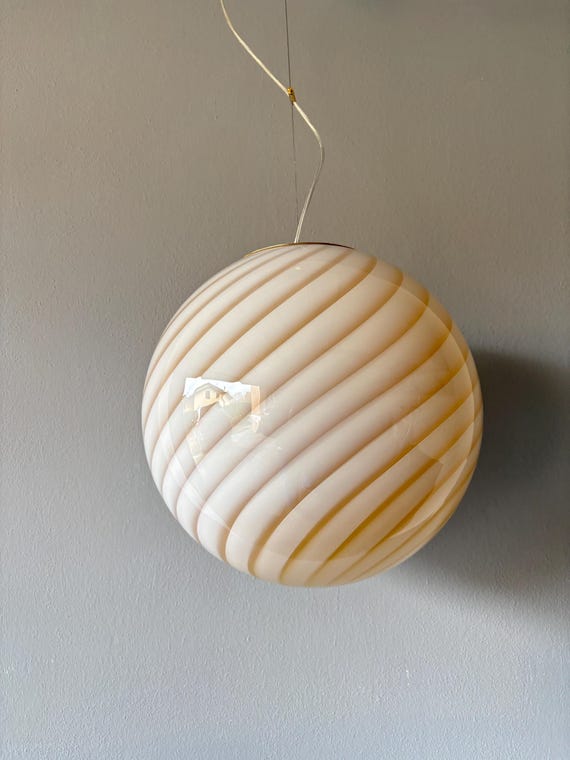 Lampadario rigadin in vetro di Murano lampada - realizzata a mano dai maestri vetrai di