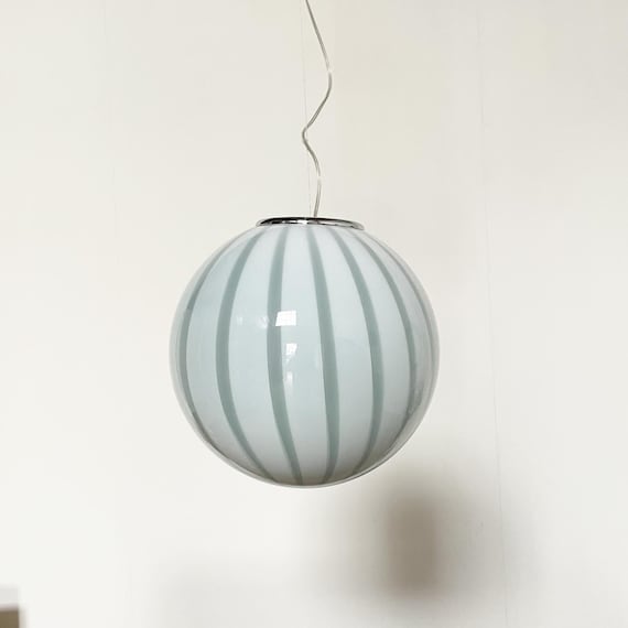 Lampadario in vetro di murano colore Sage Green, dimensioni 40 cm