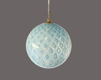 MACRAME' by LA MURRINA, blue Murano glass, vintage 90s
