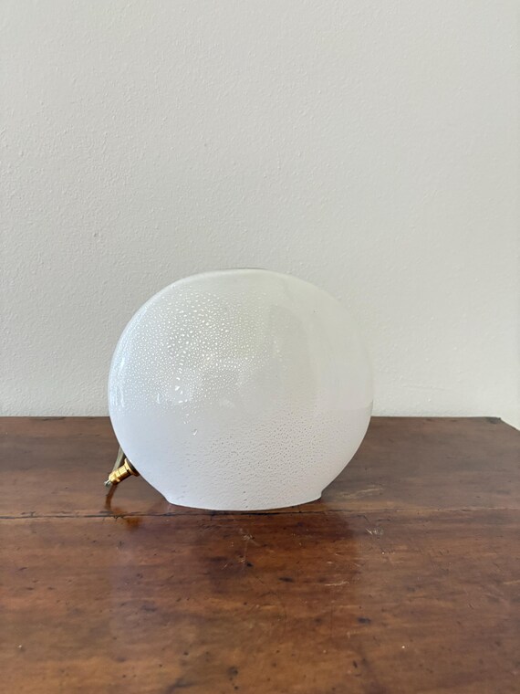 Lampada da tavolo Murano - Lampada da tavolo in vetro di Murano con foglia argento