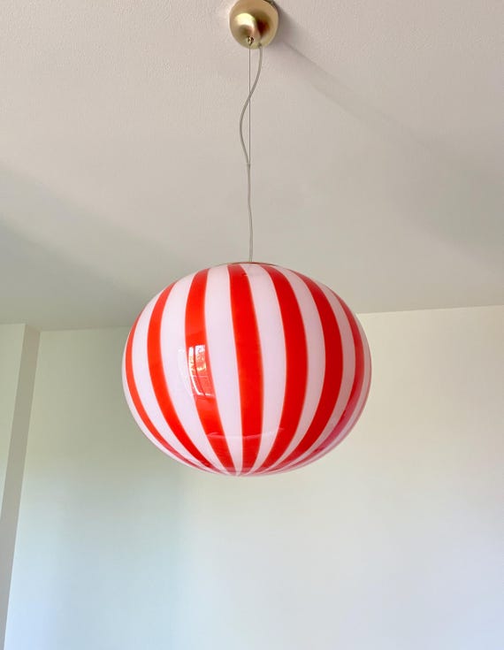 lampadario FILIGRANA MURANO STRIPES lampada - realizzata a mano dai maestri vetrai di Murano