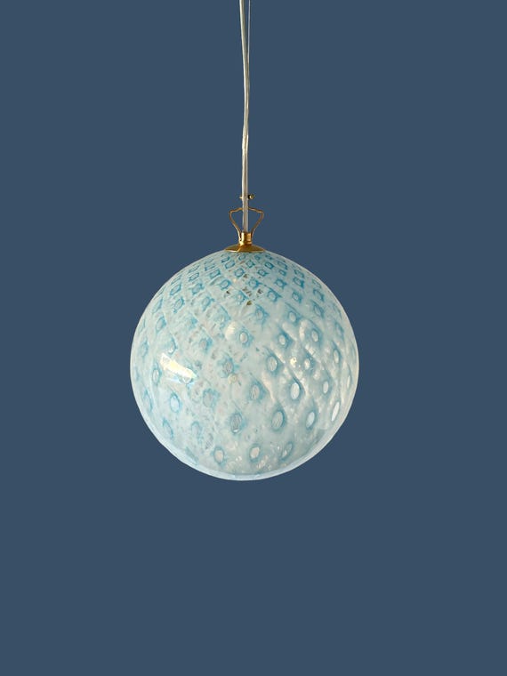 MACRAME' by LA MURRINA, vetro Murano blue, vintage 90s