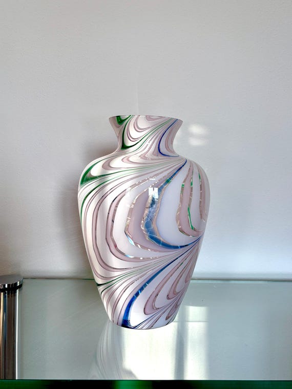 Vase - Stunning Murano glass vase Filigrana - vintage original