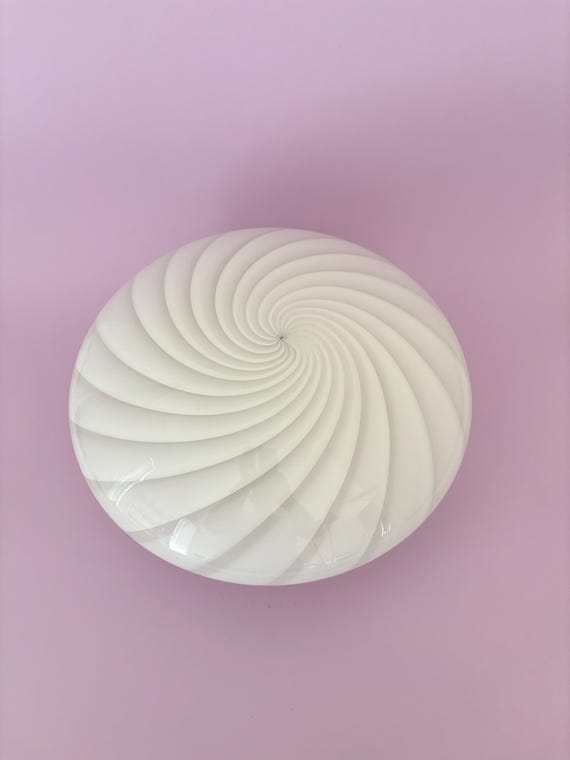 Lampada vintage rigadin, Eleganza senza tempo - Lampada da parete o soffitto in vetro di Murano