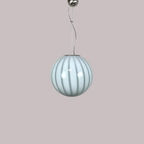 Lampadario in vetro di murano colore Sage Green, dimensioni 40 cm