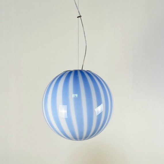 Lampada pervinca Filigrana Murano Stripes - realizzata a mano dai maestri vetrai muranesi 40 cm