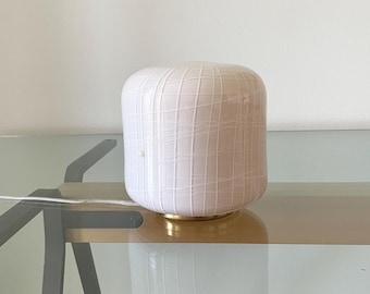 PEONIA by La MURRINA Murano, cream-colored table lamp, original vintage 1990s