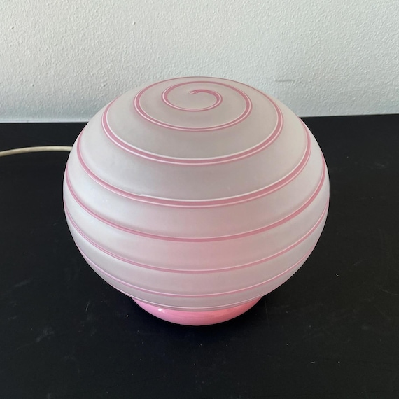 Candy Pink Murano Glass Table Lamp