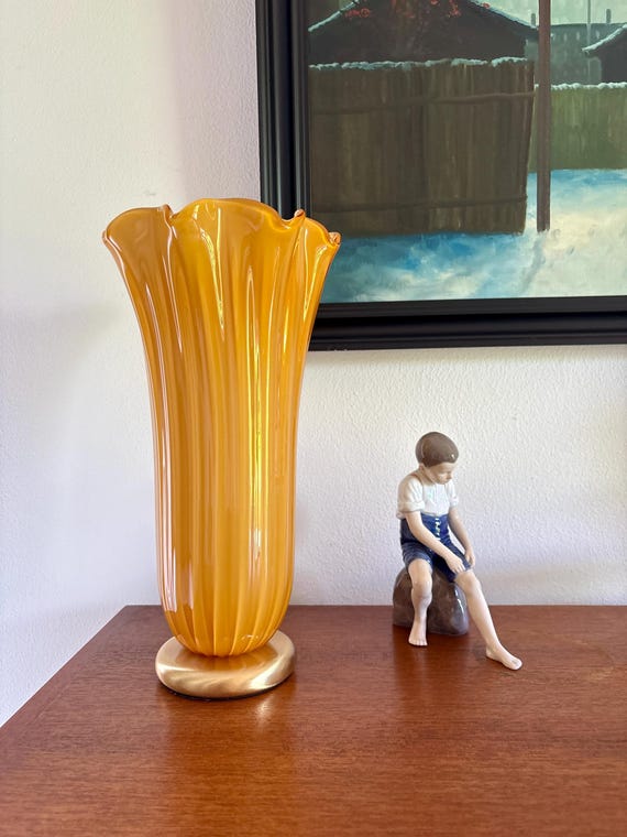 FLAMENCO by la MURRINA, lampada da tavolo , vetro Murano vintage 90s, non usata