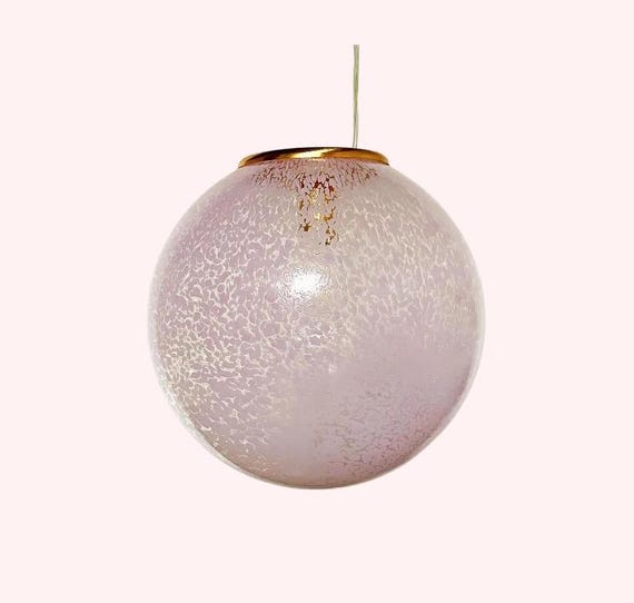 Lampada da soffitto in vetro di Murano : collezione macchia - gocce ROSA