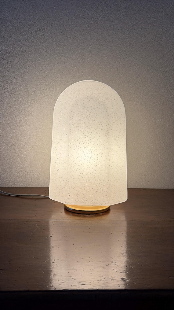 Lampada da tavolo - vetro di Murano Lampada da tavolo con foglia argento