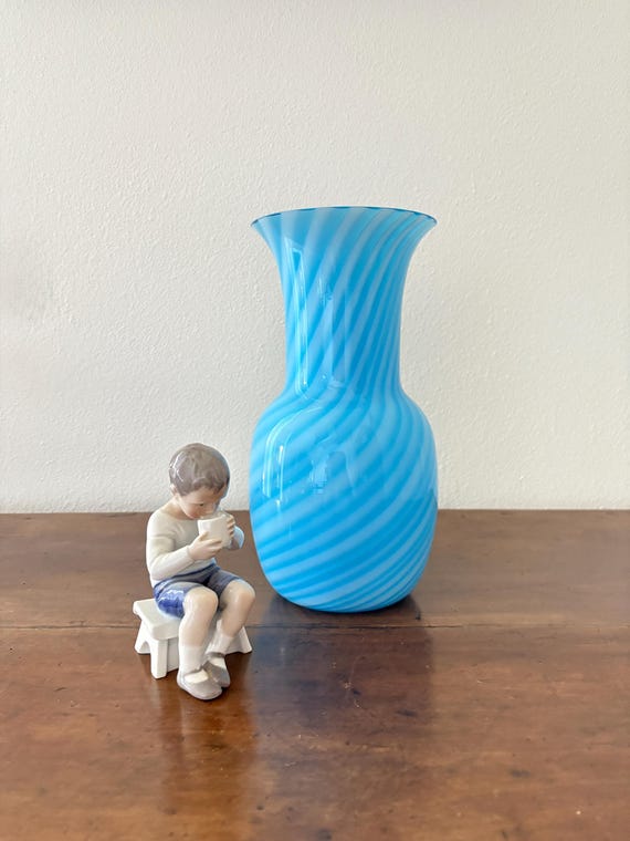 Vaso - vaso originale in vetro di Murano a spirale