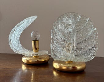 Paar Vintage Tischlampen - Murano Glas Tischlampe