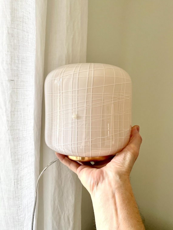 PEONIA by La MURRINA Murano, lampada tavolo color crema, originale vintage '90