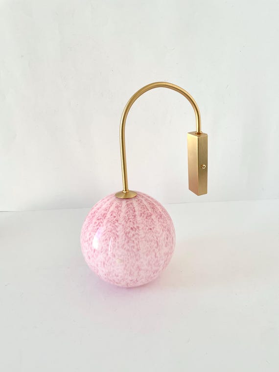 PinkTULIPANO 20 by LA MURRINA, lampada da parete, vetro Murano vintage 90s