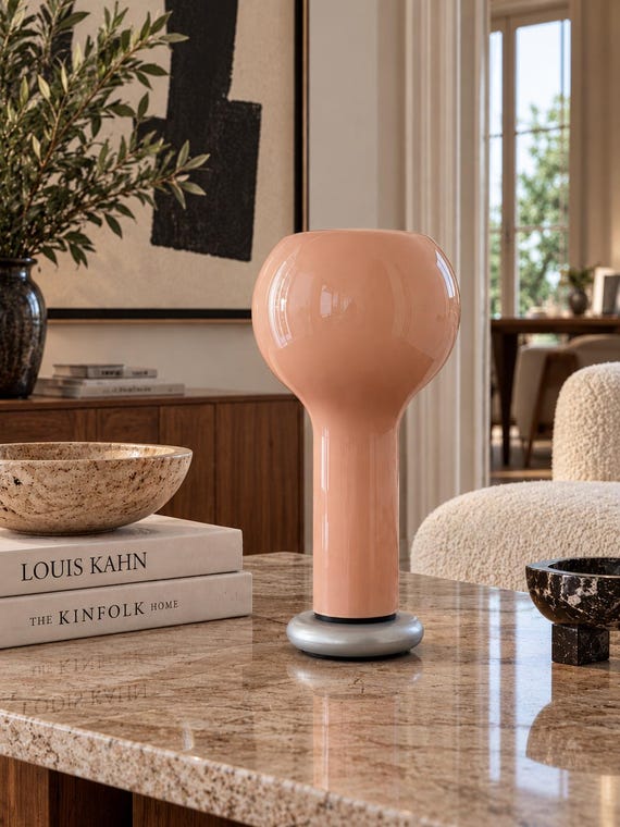 OLUCE - Lampada da tavolo Flash vintage in vetro di Murano di Joe Colombo per Oluce G