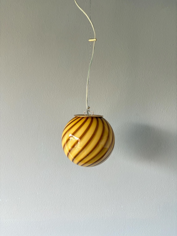 Lampadario in vetro Murano a spirale  - realizzata a mano dai maestri vetrai di Murano 20 cm