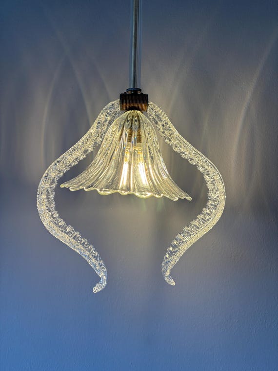 Murano Vintage suspension lamp, beautiful Murano glass chandelier from the 40s, original vintage