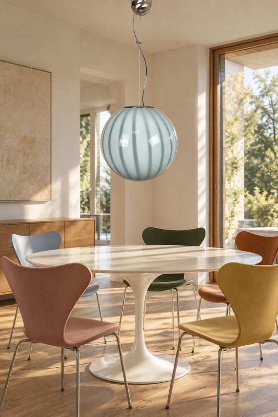 Lampadario in vetro di murano colore Sage Green, dimensioni 40 cm