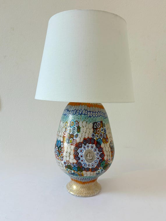 Murrine MILLEFIORI Murano table lamp -  - by LaMurrina