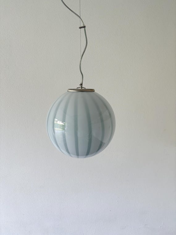 Lampadario in vetro di murano colore Sage Green, dimensioni 30 cm
