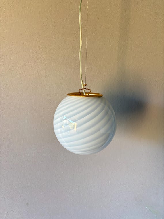 Lampadario in vetro Murano a spirale  - realizzata a mano dai maestri vetrai di Murano 20 cm