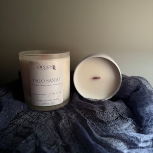 Palo Santo I Clean-Burning Vegan Coco/Soy Intention Candle + Wax Melts