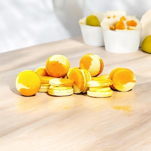 25 Pack Mango Cream Cheese French Macarons
