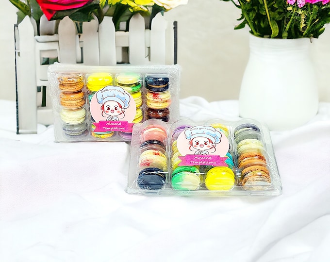 Flavor Fusion: Twin Sets of 16 French Macarons with Distinct Labels (32 macarons)