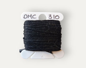 DMC 310 black stranded cotton thread for hand embroidery or cross stitch
