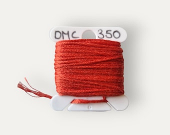 DMC 350 red stranded cotton thread for hand embroidery or cross stitch