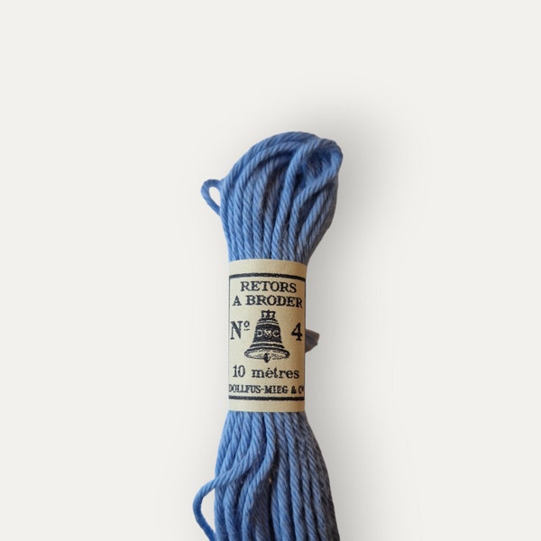 Fil de coton doux bleu DMC 2798, fil à tapisserie Retors mat pour la broderie à la main ou la couture