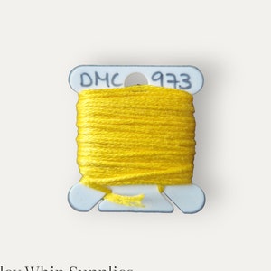 DMC 973 yellow stranded cotton thread for hand embroidery or cross stitch