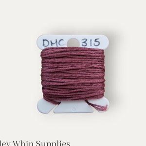 DMC 315 dark purple stranded cotton thread for hand embroidery or cross stitch